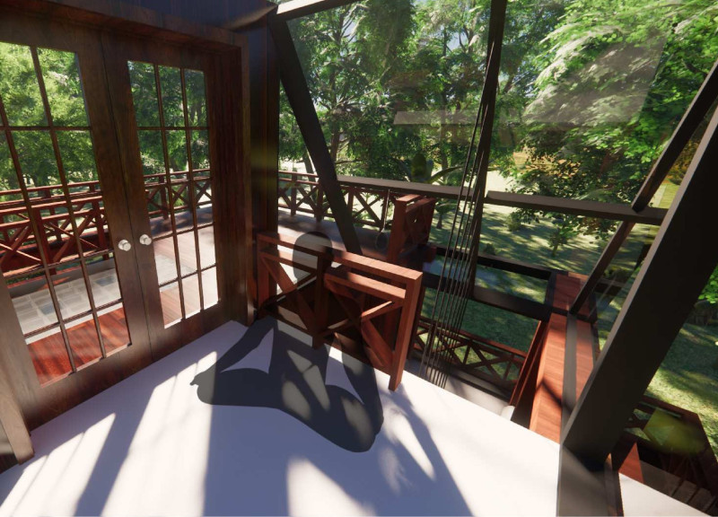 Charred Wooden Shingles and Cross-Laminated Timber Paneling in a Multi-Functional Community Space