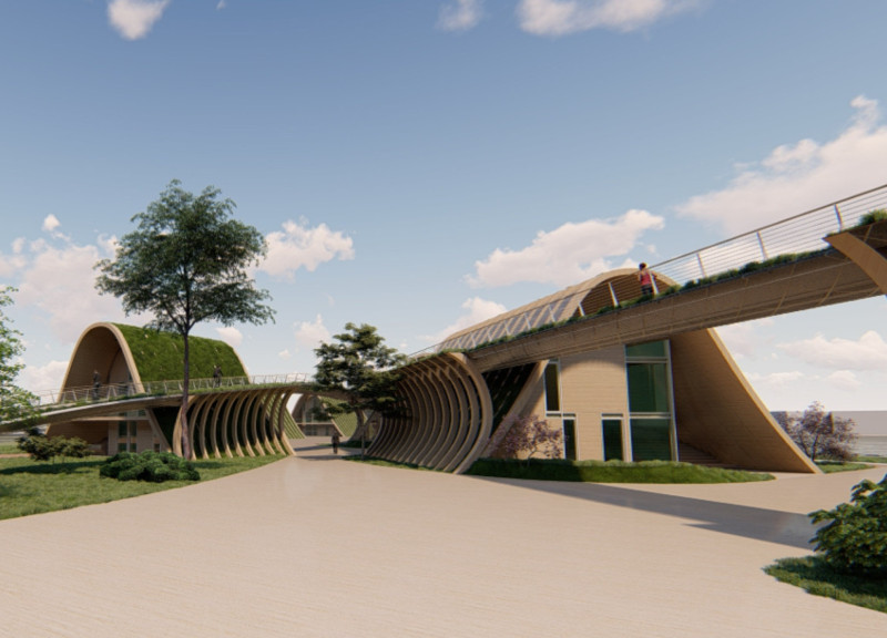 Repurposed Containers Integrating Green Spaces in Urban Living