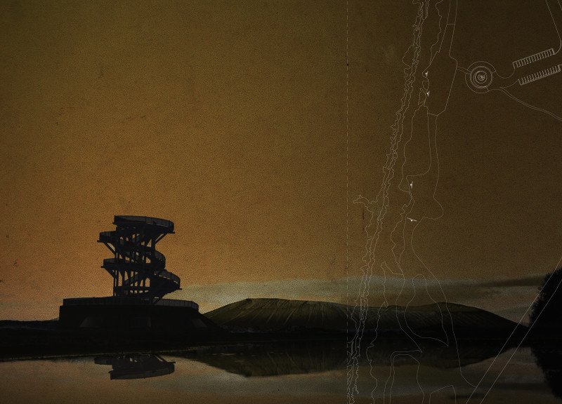 Wooden Observation Tower Blending with Icelandic Landscape