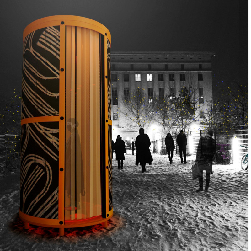 Recycled Cardboard Tubes and Natural Fiber Create an Engaging Community Space