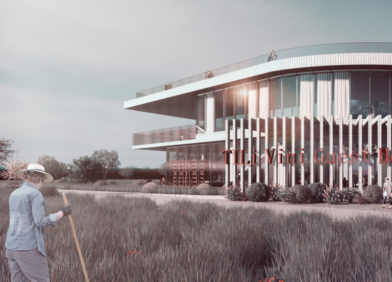 Panoramic Views with Natural Wood Accents in Community Spaces