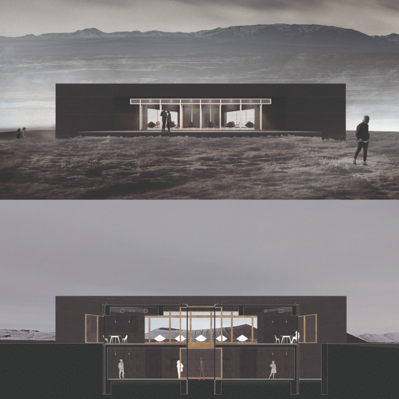 Exploring Light Through Black Basalt and Volcanic Stone in a Contemplative Space