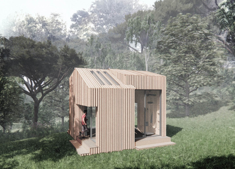 Birch Plywood Sheltered Spaces Promoting Tranquility and Connection
