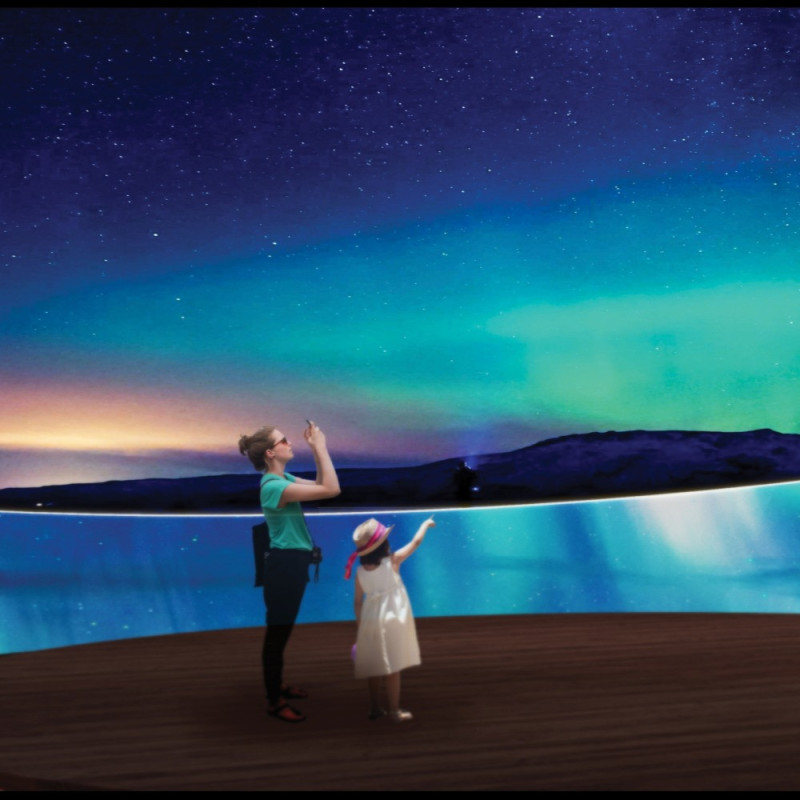 Basalt Cladding and Geothermal Heating in a Volcanic-Inspired Cinema Theatre