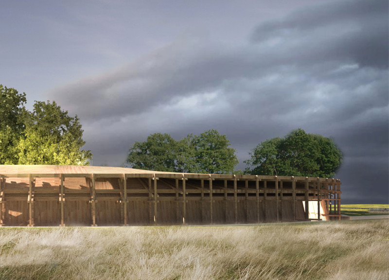 Undulating Roof and Reflection Garden Emphasizing Mature Trees in a Sri Lankan Memorial