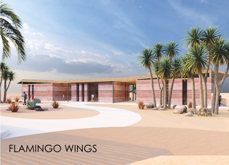 Rammed Earth and Wooden Elements Enhancing Interaction in a Nature Center