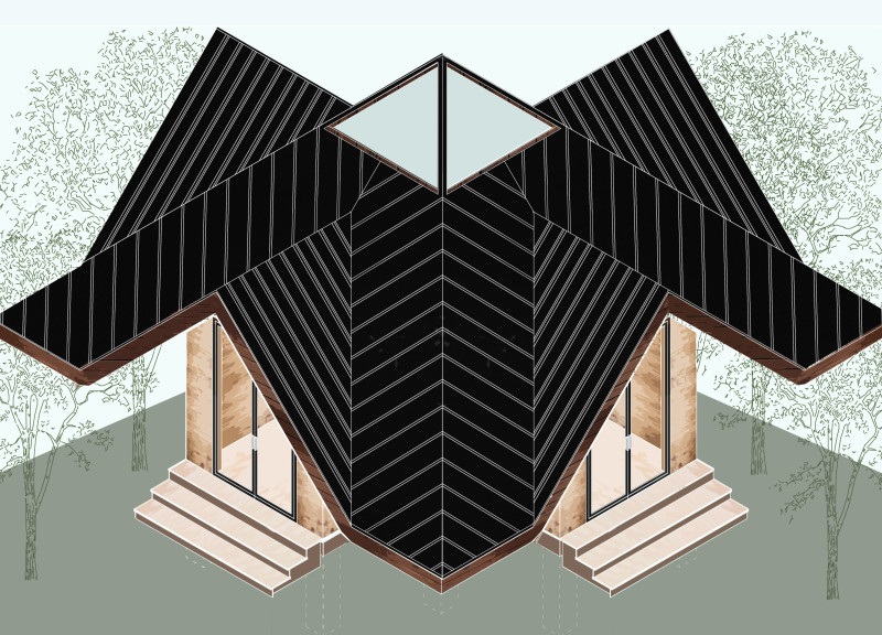 Framed Views and Finished Plywood in a Tranquil Retreat