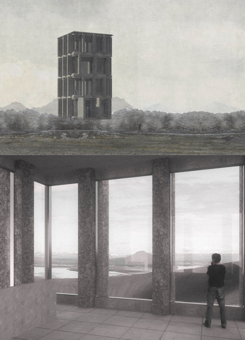 Bush-Hammered Concrete Elevating Views in Iceland's Landscape