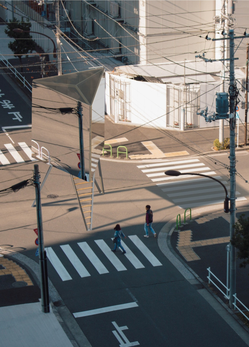 Reflective Aluminum Cabin with Adjustable Light Panels