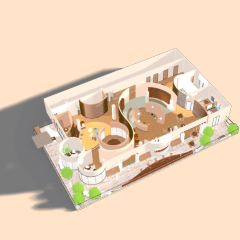 Curved Double Glazing and Solar Luminous Materials in a Flexible Urban Workspace