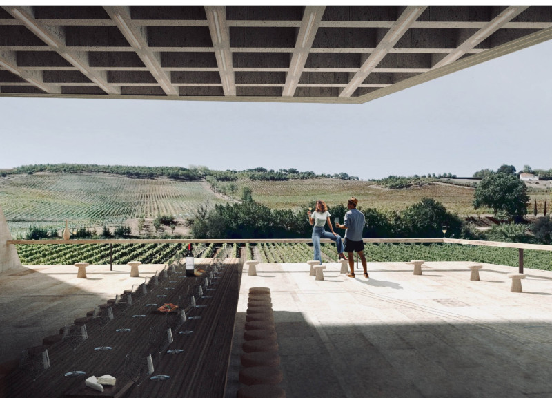 Cork-Clad Cave Nestled Within the Vineyards for Wine Tasting Experience
