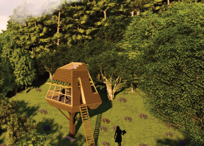 Elevated Serenity in Cork-Clad Meditation Pods