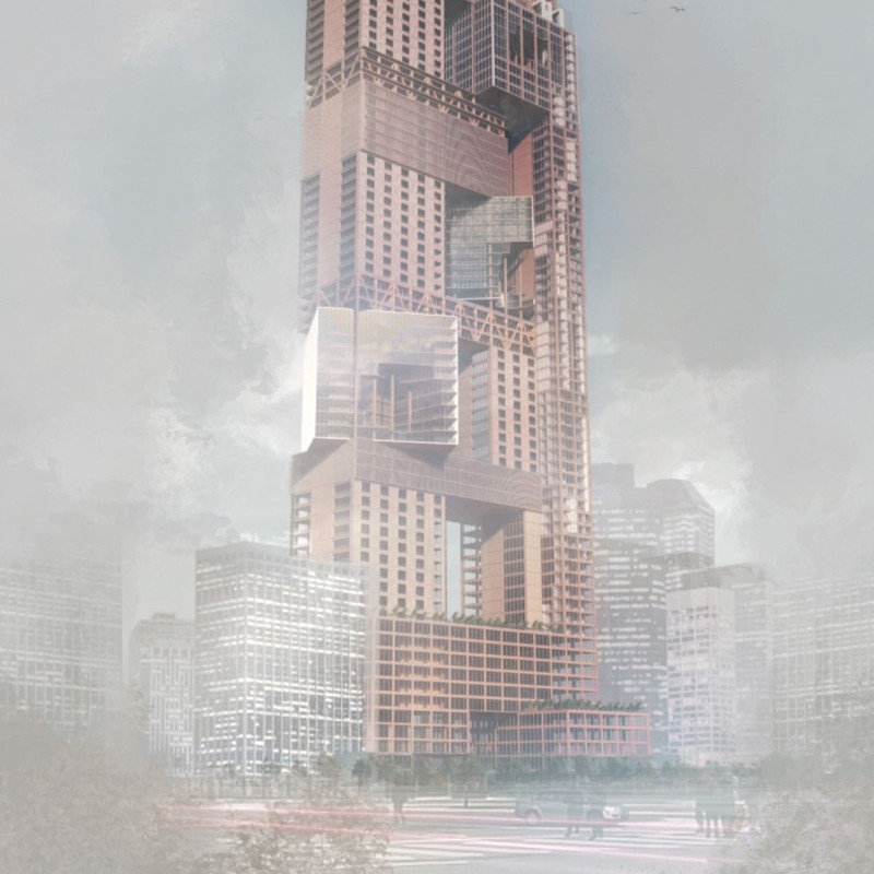 Carbon Wood Structures Enhancing Breath Space in Urban Seoul