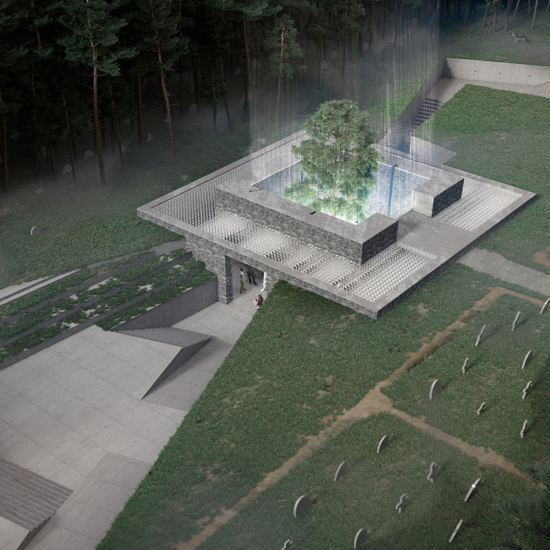 Translucent Glass and Granite Integration in Contemplative Columbarium Design