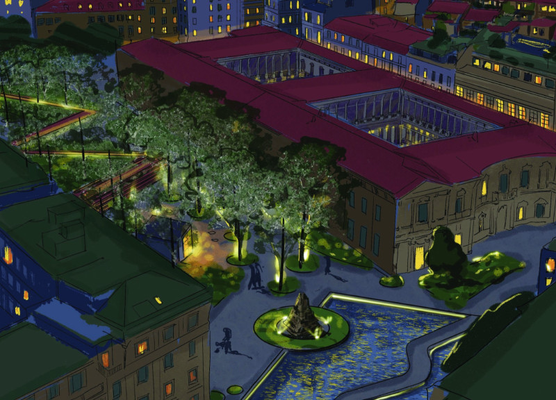 Floating Gardens and Openwork Fencing Enhance Urban Waterway Experience