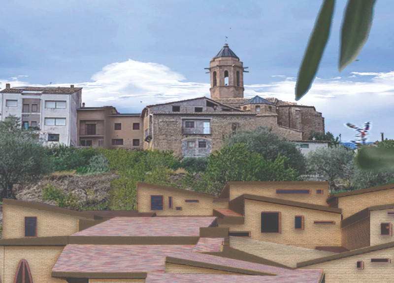Colorful Mortar Walls and Community Public Plaza Redefining Social Spaces