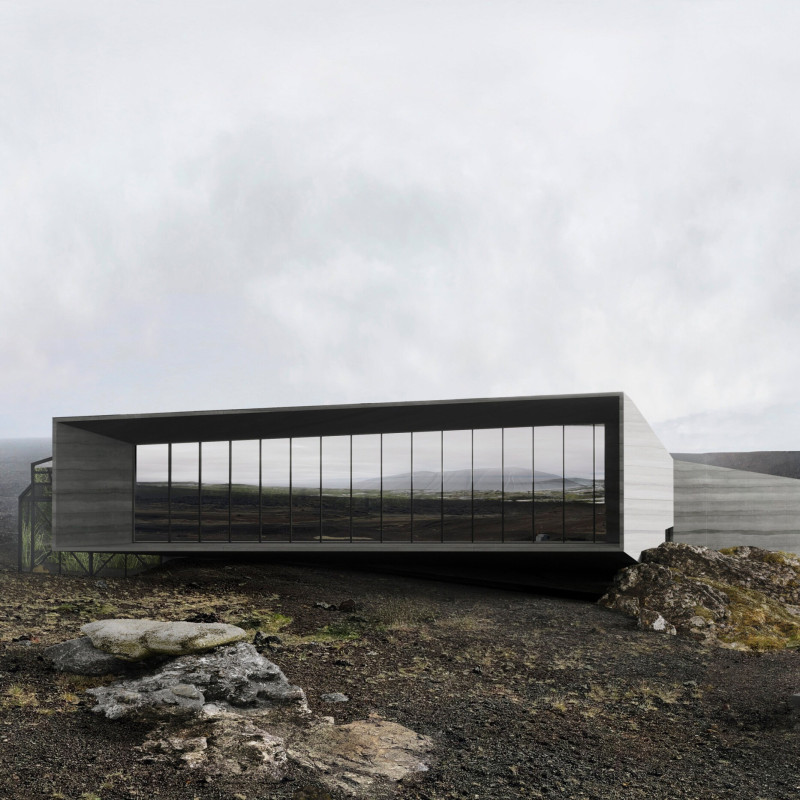 Glass Facades and Greenhouses Overlooking Hverfjall Crater Dining Experience