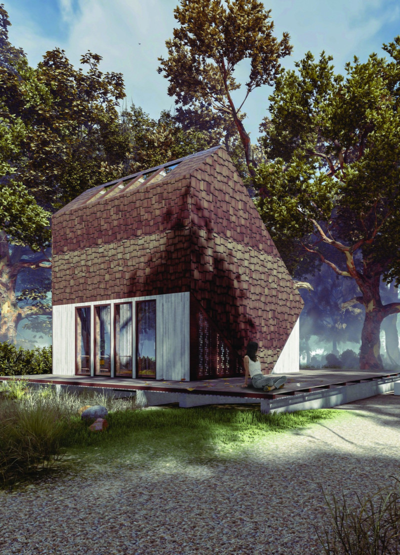 Reflective Panel and Lowered Floor Enhance Connection to Nature