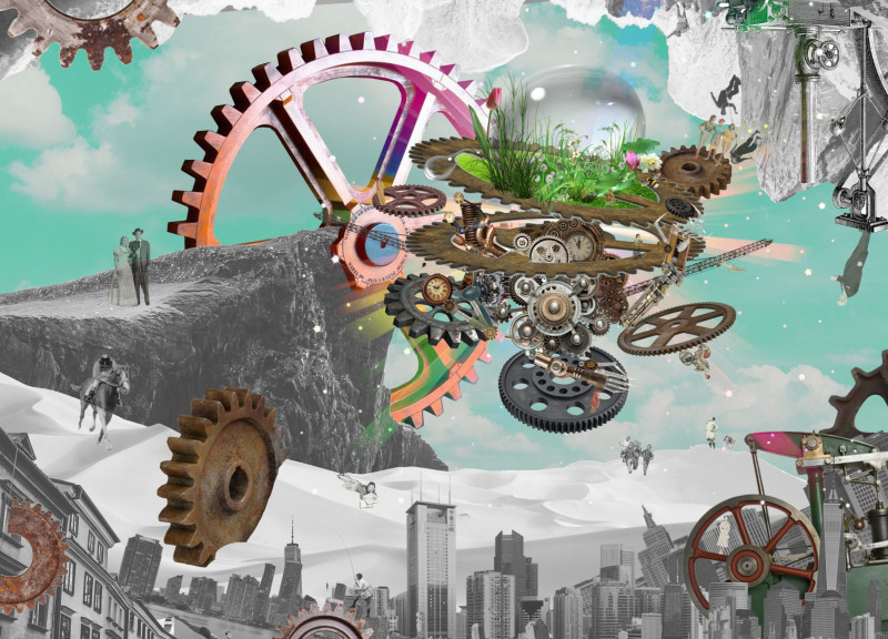 Memory-Activated Spaces with Organic Water Elements and Gears