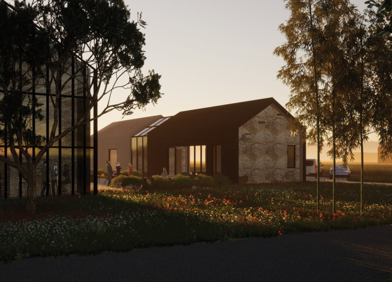 Reclaimed Masonry and Timber Structures in a Communal Vineyard Setting