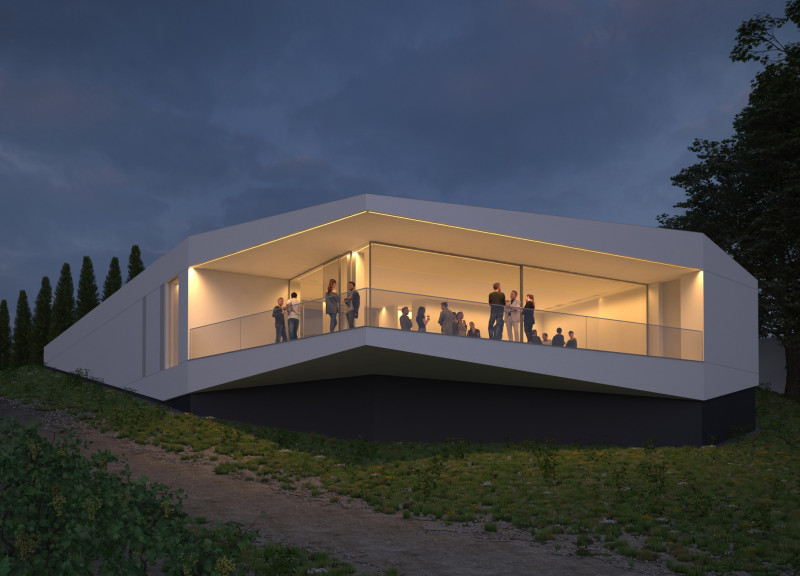 Triple-Glazed Facades and Reinforced Concrete Blend in a Vineyard Tasting Room