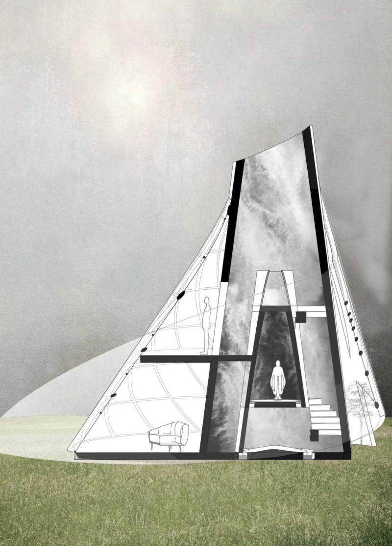 Uneven Clay Surfaces and Natural Light in a Spiraling Residential Retreat