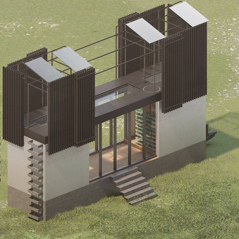 Vertical Gardens and Bioclimatic Efficiency in Mobile Solar Homes
