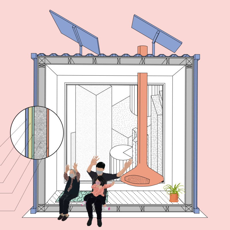 Mycelium Insulation and Recycled Metal Cubes for Urban Living Solutions