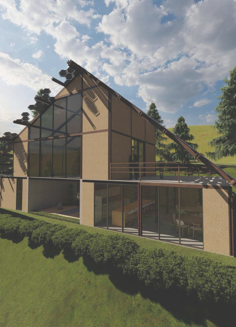 Charred Wooden Shingles and Expansive Glass Panes in a Cliffside Wellness Retreat