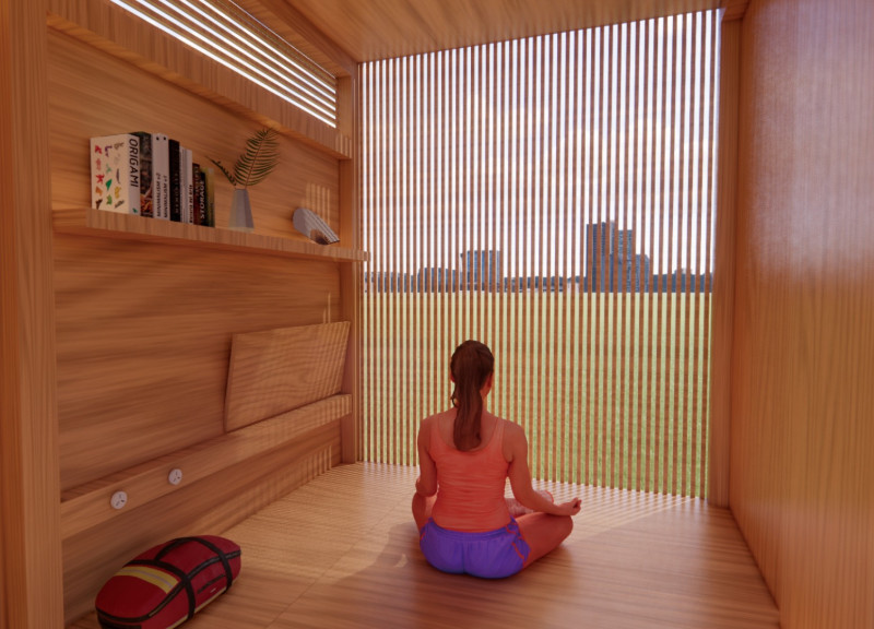 Dual Access Cabin with Mortise and Tenon Construction