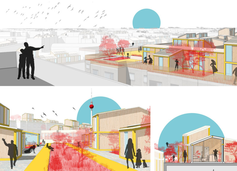 Rooftop Gardens and LVL Structures Enhancing Urban Living in Berlin