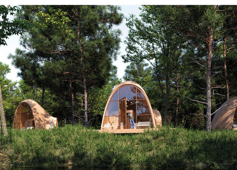 3d-Printed Wood Filament Home with Solar Energy Solutions