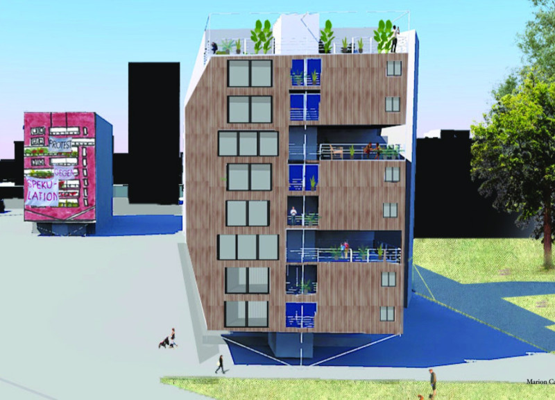 Timber Facade Housing with Bicycle Amenities in Berlin