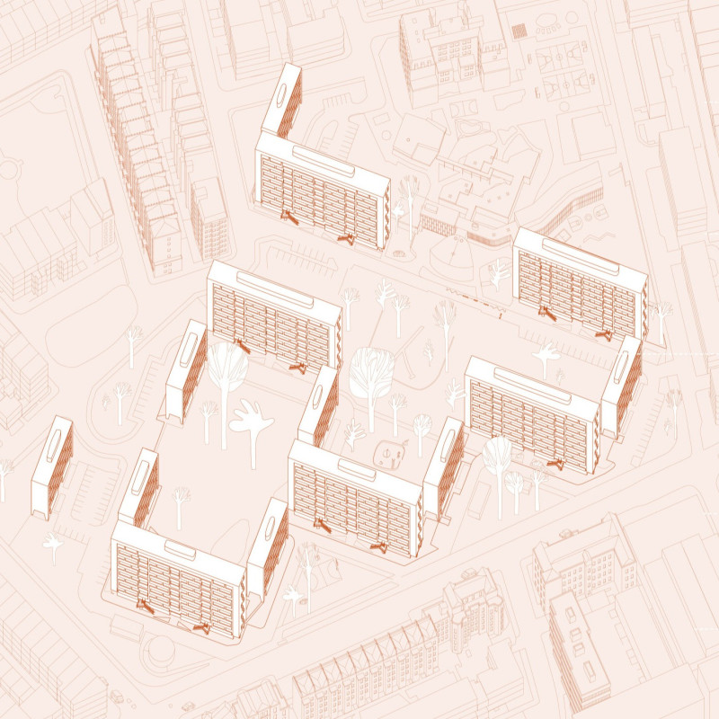 Charred Wooden Shingles and Brick Facades in Community-Centric Urban Housing