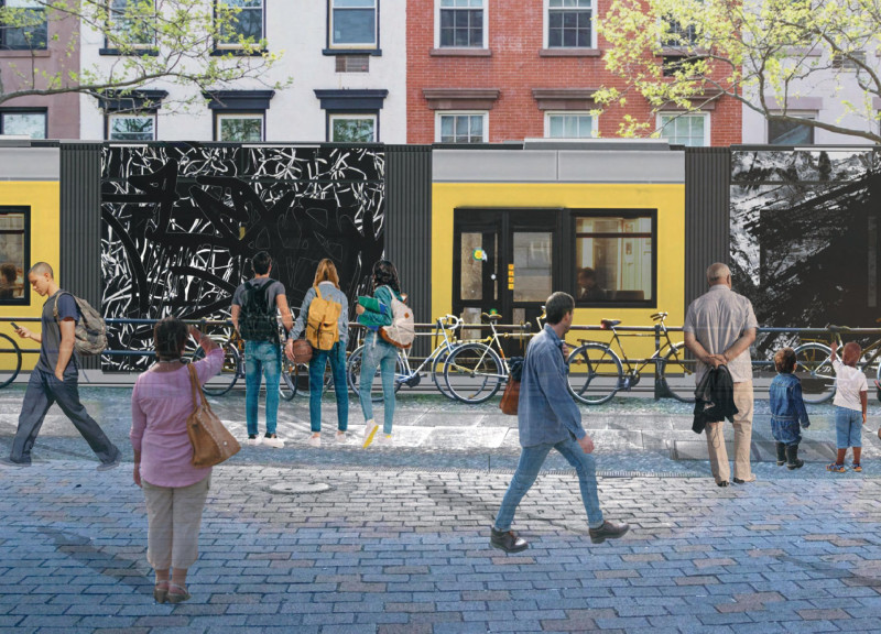 Soundproof Booths with Media Facades Enhancing Urban Public Transport