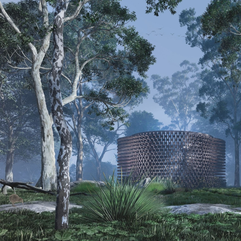 Sun-Infused Meditation Space Crafted with Natural Wood Elements