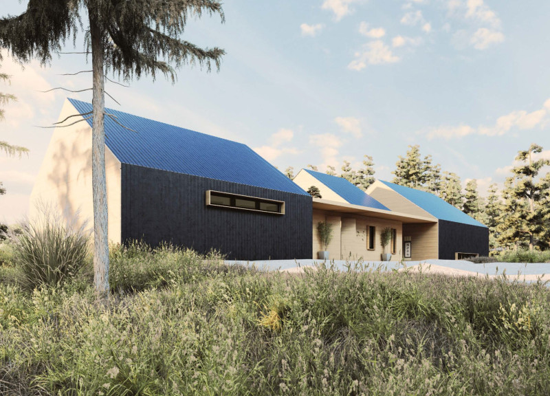 Timber Structure Embracing Clifftop Views with Dark Aluminum Facade