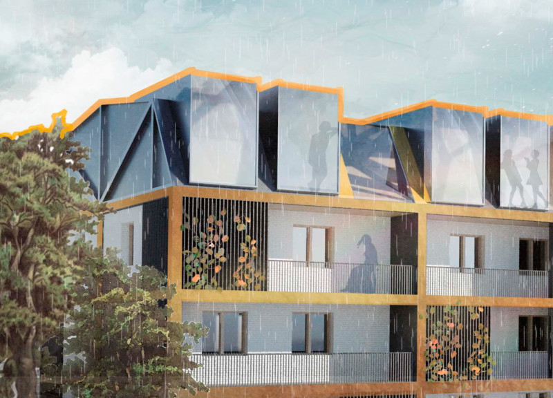 Balconies and Greenery in Attic Living with Modular Trusses