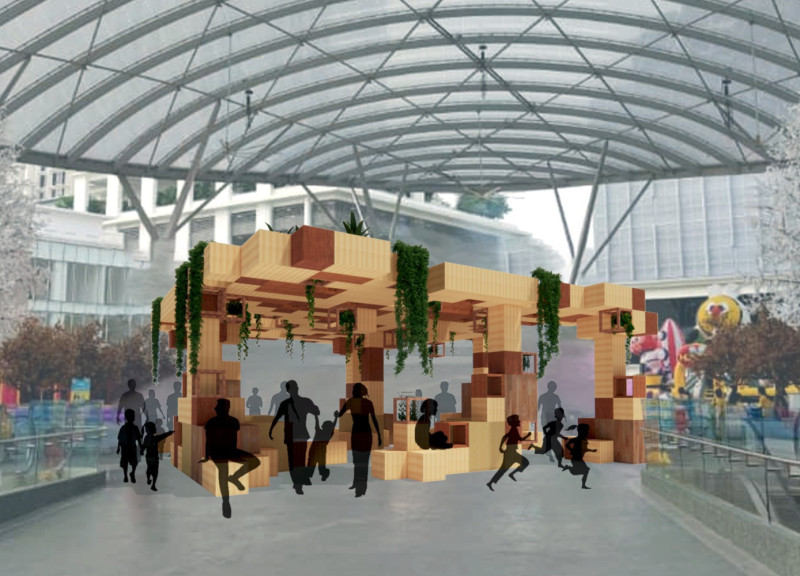 Recycled Timber Pavilion Offering Nature-Centric Community Space