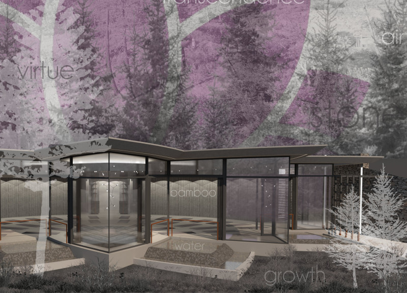 Lotus-Inspired Yoga Retreat with Energy-Efficient Materials in a Mountain Forest