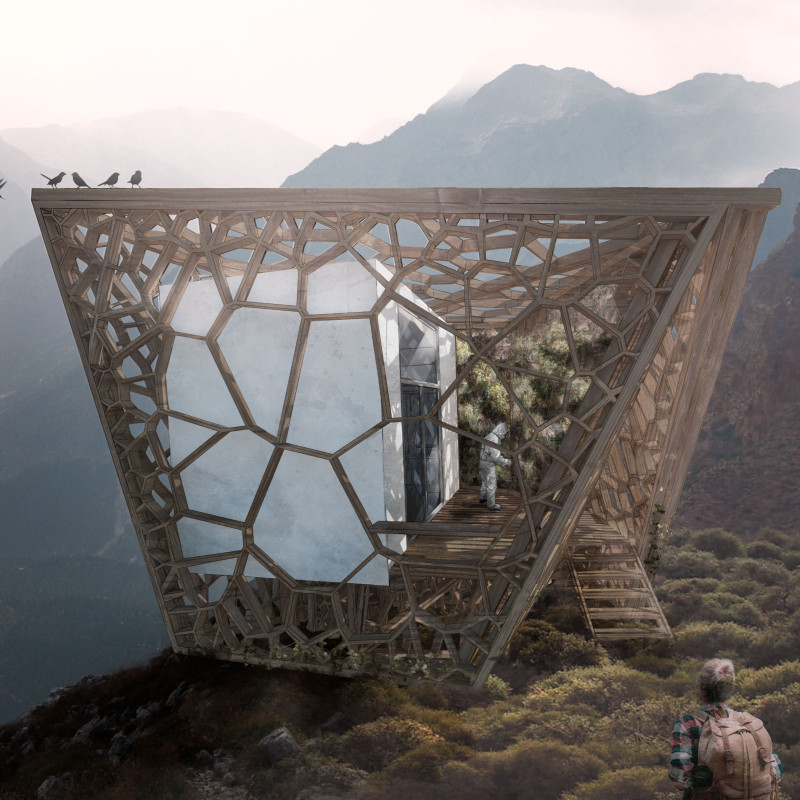 Lenga Wood Shelter Supporting Biodiversity Recovery with Removable Core