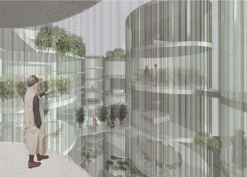 Algae Tubes and Vertical Greenhouses in Community Living