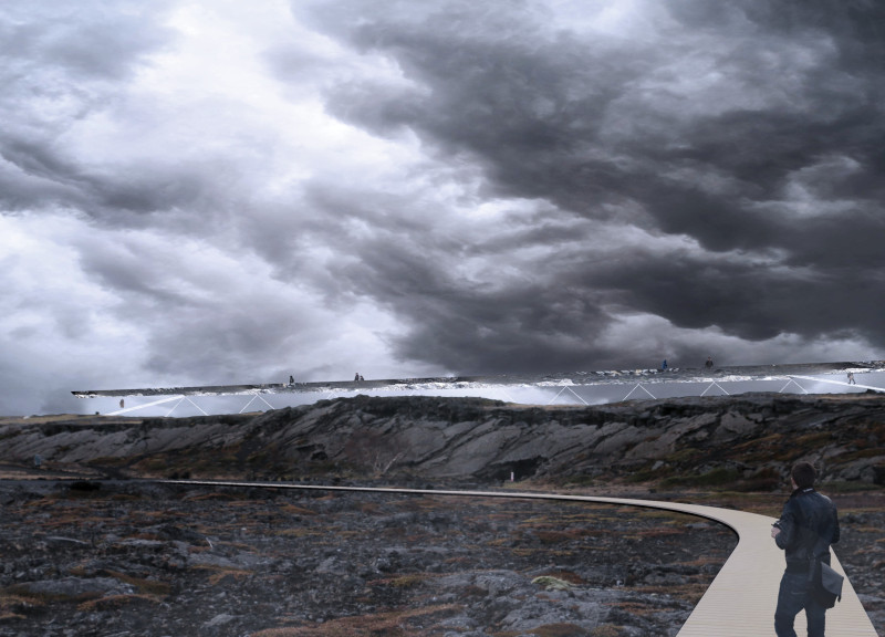 Corten Steel and Mirrored Surfaces Create Elevated Perspectives in Icelandic Landscape Observation Facility