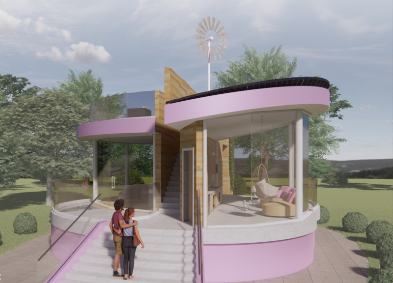 Wooden Shear Walls and Scenic Views in a Sustainable Lakeside Retreat