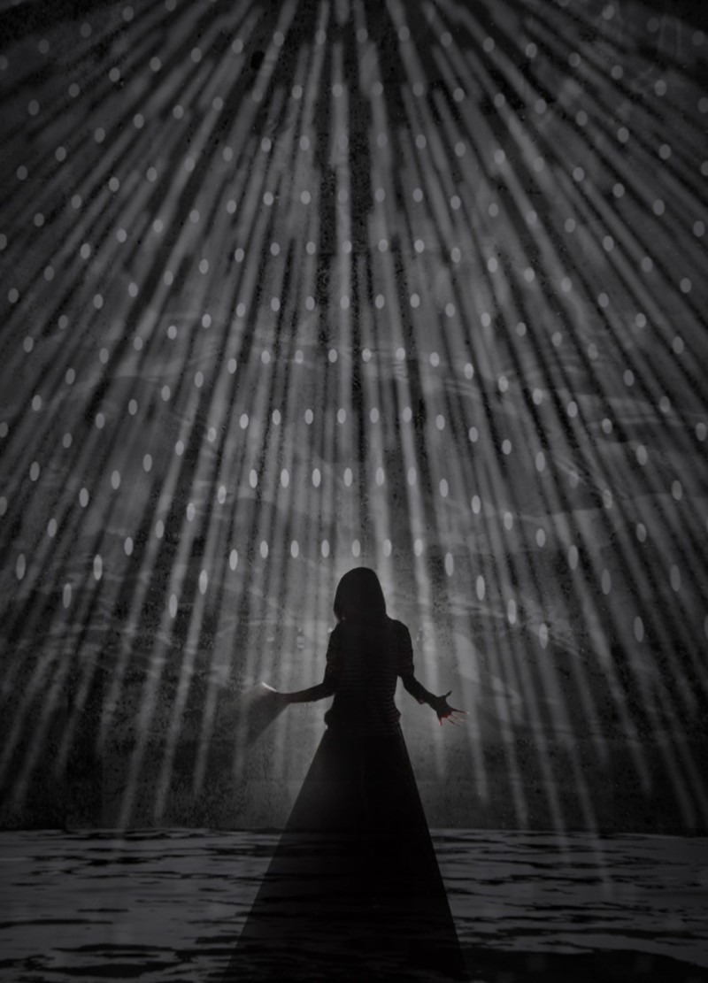 Reflective Dome Structure Emphasizing Concrete and Timber Integration over Water