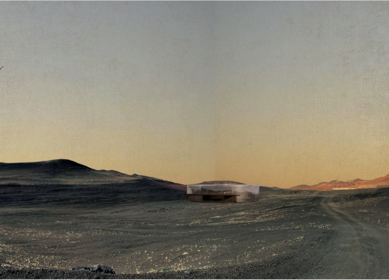 Volcanic Aggregate Core and Panoramic Greenhouse in a Landscape Restaurant