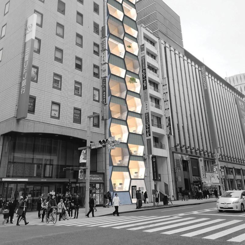 Hexagonal Concrete Pods Offering Flexible Urban Living