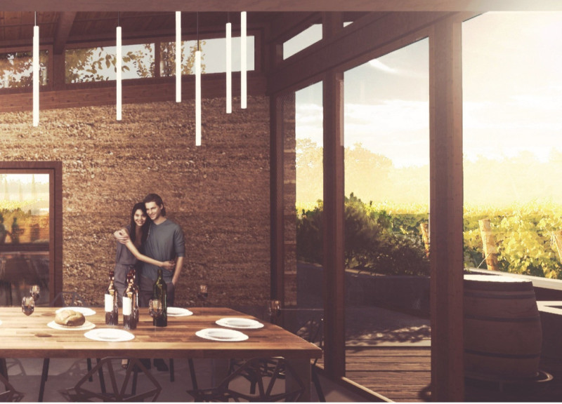 Rammed Earth Retreat with Scenic View Corridors