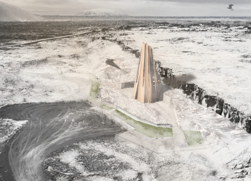 Branching Forms and Natural Materials in a Geothermal Spa Environment