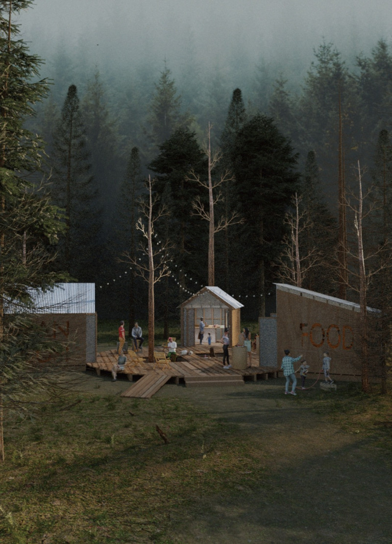 Circular Timber Structure Emphasizing Natural Light and Community Engagement